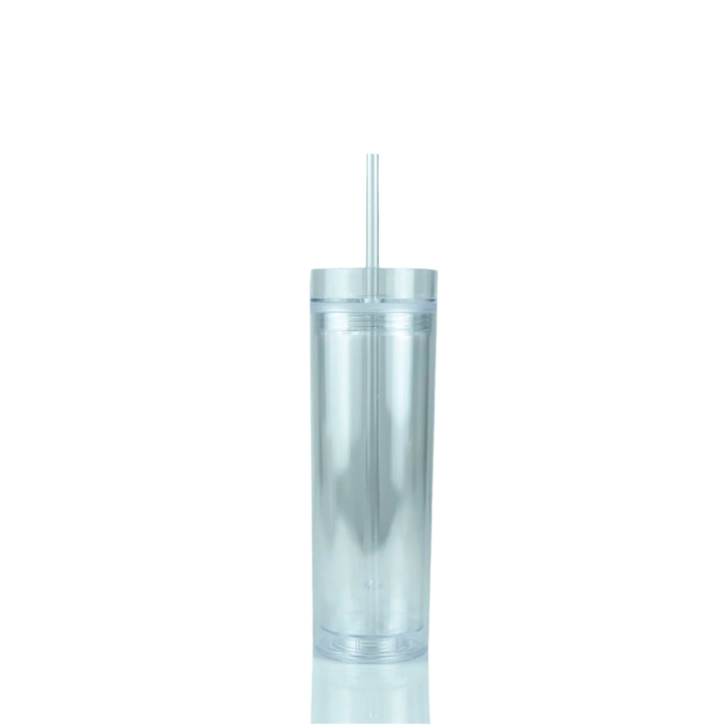 16oz GLITTER GLOBE ACRYLIC SKINNY TUMBLER