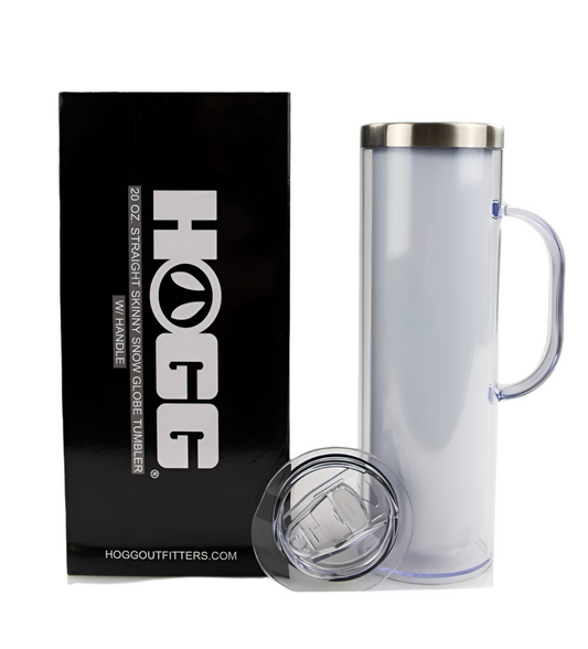 20oz SUBLIMATABLE SKINNY SNOW GLOBE TUMBLER W/ HANDLE
