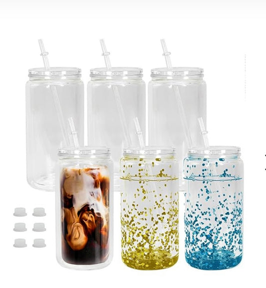 16oz Acrylic Snow Globe Cups